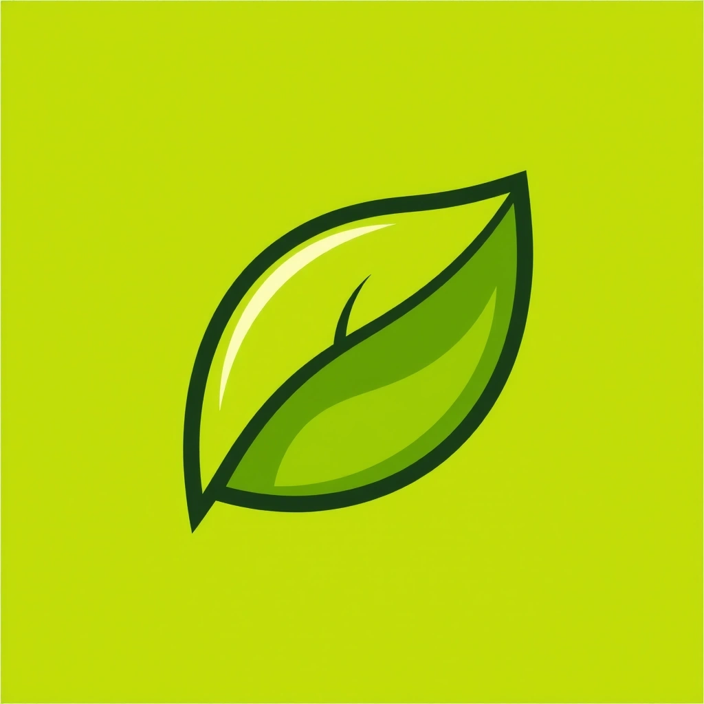 Green leaf icon representing naturalness