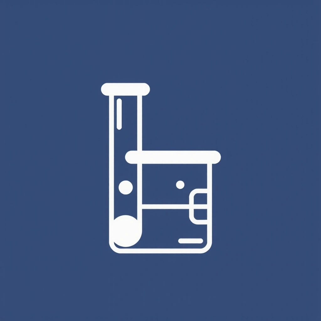 Test tube and beaker icon representing scientific research