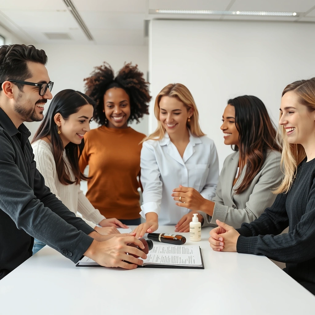 Elylis team discussing natural ingredients